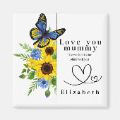 Liebe Mama personalisierter Blumenmagnet Magnet (Vorne)