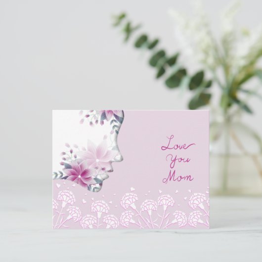 Liebe Mama Postkarte (Stehend Vorderseite)