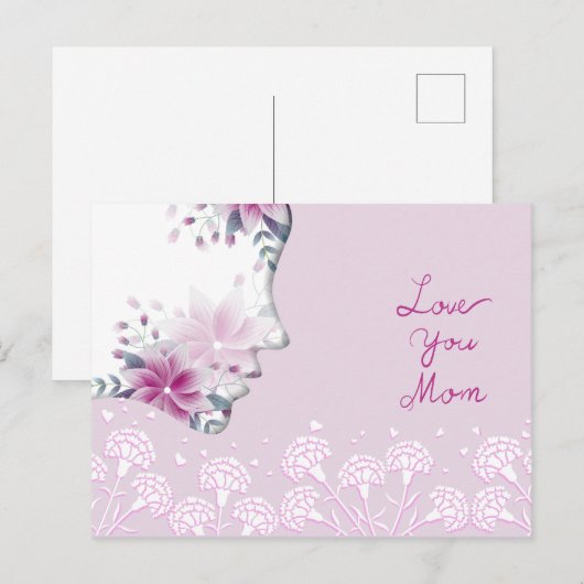 Liebe Mama Postkarte (Vorne/Hinten)