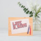 Liebe, Mama Postkarte (Stehend Vorderseite)