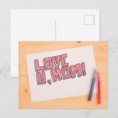 Liebe, Mama Postkarte (Vorne/Hinten)