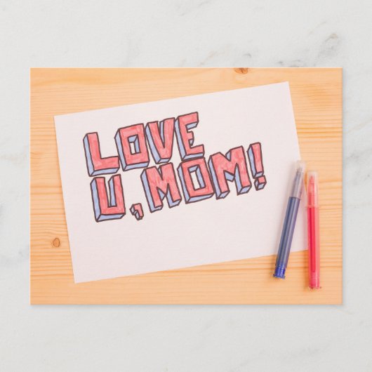 Liebe, Mama Postkarte (Vorderseite)