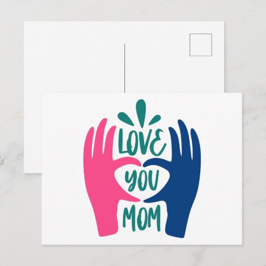Liebe, Mama Postkarte (Vorne/Hinten)