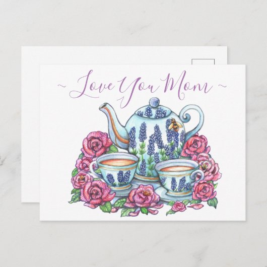 Liebe Mama Postkarte (Vorne/Hinten)