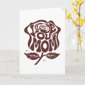 Liebe Mama Rose Typografie Karte (Gelbe Blume)