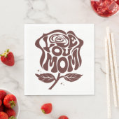 Liebe Mama Rose Typografie Serviette (Beispiel)
