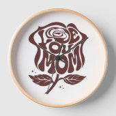 Liebe Mama Rose Typografie Uhr (Vorderseite)