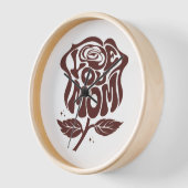 Liebe Mama Rose Typografie Uhr (Winkel)