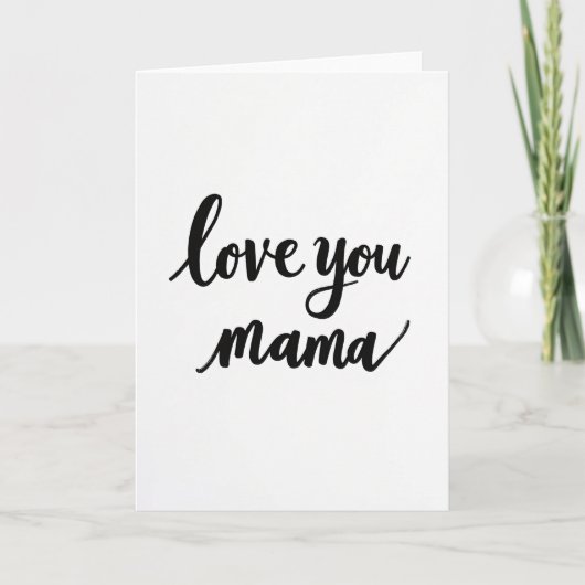 Liebe Mama Script Karte (Vorderseite)