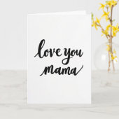 Liebe Mama Script Karte (Gelbe Blume)