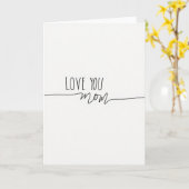 Liebe Mama Simple Line Art Karte (Gelbe Blume)