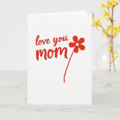 Liebe Mama Simple Red Karte (Gelbe Blume)