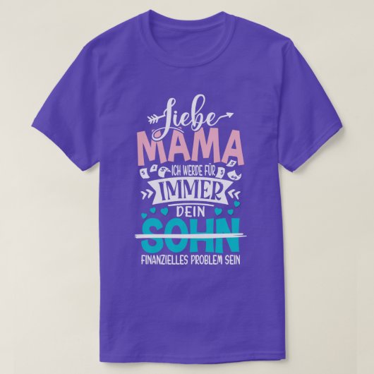 Liebe Mama Sohn T-Shirt (Design vorne)