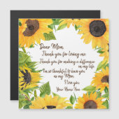 Liebe Mama Sonnenblume Magnetkarte (Vorne/Hinten)