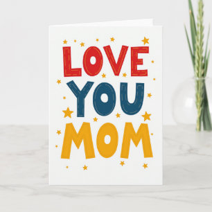 Liebe Mama Sterne Art Karte