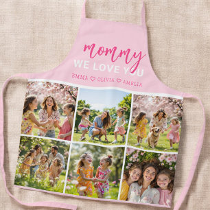 Liebe Mama Süße Rosa Foto-Collage Schürze