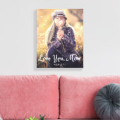 Liebe Mama | Trendweiße Typografie und Foto Leinwanddruck (Insitu (Wohnzimmer))