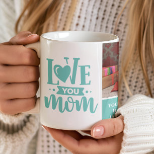 Liebe Mama Türkisfarbenes Muttertagsgeschenk Kaffeetasse