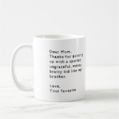 Liebe Mama von Ihrem Liebling Kaffeetasse (Links)