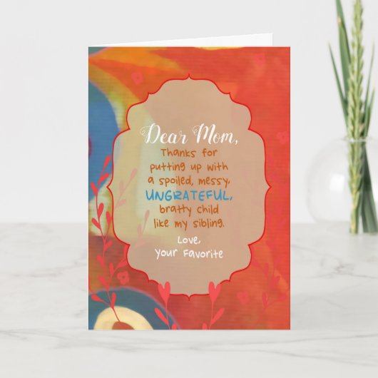 Liebe Mama von Lieblingskindern Karte (Vorderseite)