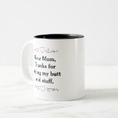 Liebe Mama Zweifarbige Tasse (Vorderseite Links)