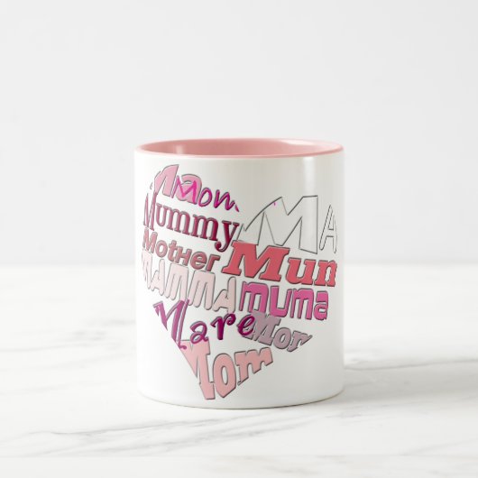 Liebe-Mama Zweifarbige Tasse (Mittel)