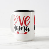 Liebe Mama Zweifarbige Tasse (Vorderseite Links)