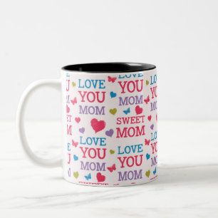Liebe, Mama Zweifarbige Tasse