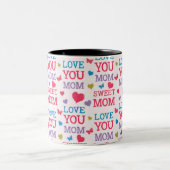 Liebe, Mama Zweifarbige Tasse (Mittel)