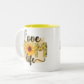 Liebe Mama Zweifarbige Tasse (Vorderseite Links)