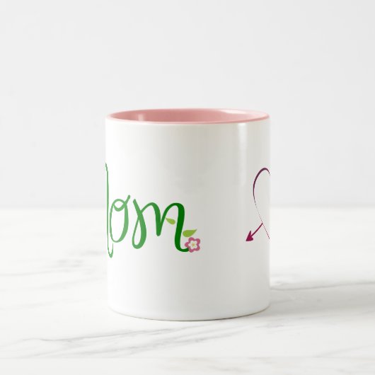 Liebe Mama Zweifarbige Tasse (Mittel)