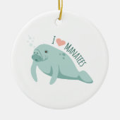 Liebe Manatees Keramik Ornament (Vorne)