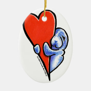 Liebe-Manatis Keramikornament