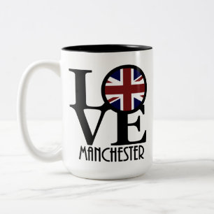 LIEBE Manchester England 15oz Zweifarbige Tasse