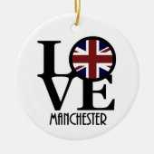 LIEBE Manchester England Keramik Ornament (Vorne)