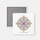 Liebe Mandala Floral Magnet (Vorderseite/Rückseite)