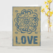 Liebe Mandala Karte (Gelbe Blume)