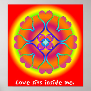Liebe Mandala Poster