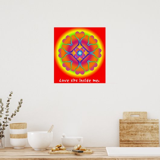 Liebe Mandala Poster (Küche)