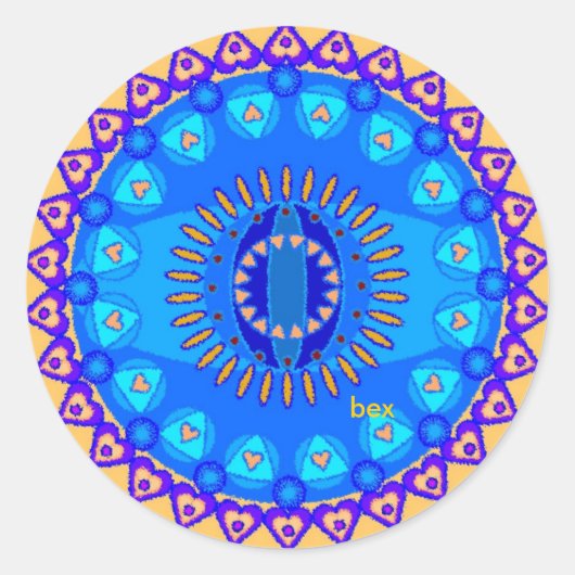 Liebe Mandala Sticker (Vorderseite)