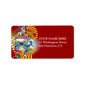 Liebe, Manila Adressaufkleber