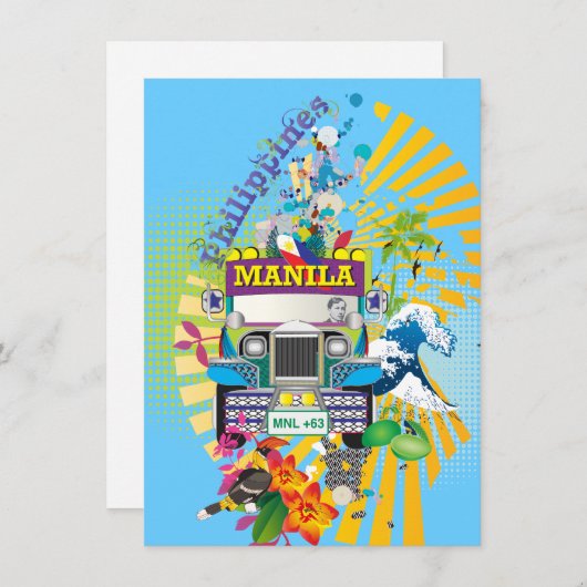 Liebe Manila, Philippinen lädt ein Einladung (Vorne/Hinten)