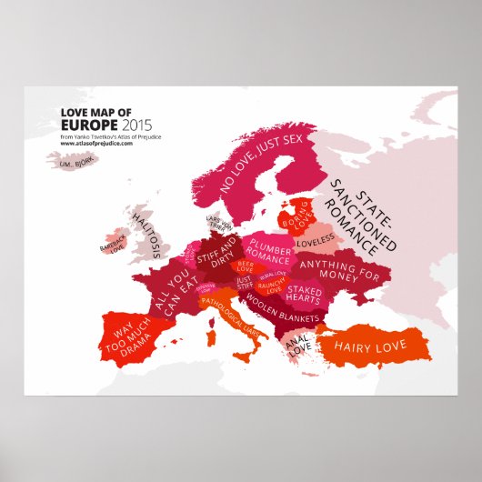 Liebe Map Europa Poster (Vorne)