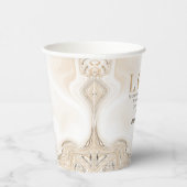 Liebe Marbel Caramel Swirl Scripting Ephesians 4:2 Pappbecher (Rechts)