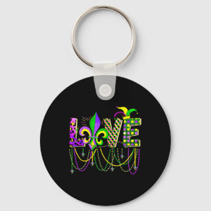 Liebe Mardi Gras Beads für Frauen Funny Carnival P Schlüsselanhänger