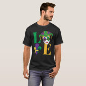 Liebe Mardi Gras Jester Mask Fleur-de-Lys T - Shir T-Shirt (Vorne ganz)