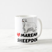 Liebe Maremma Schäferhund-Tasse Kaffeetasse (VorderseiteRechts)
