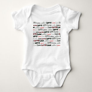 Liebe Marker Textur Nahtloser Hintergrund Baby Strampler