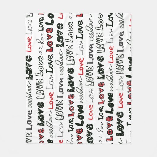 Liebe Marker Textur Nahtloser Hintergrund Fleecedecke (Vorderseite)