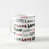 Liebe Marker Textur Nahtloser Hintergrund Kaffeetasse (Vorderseite Links)